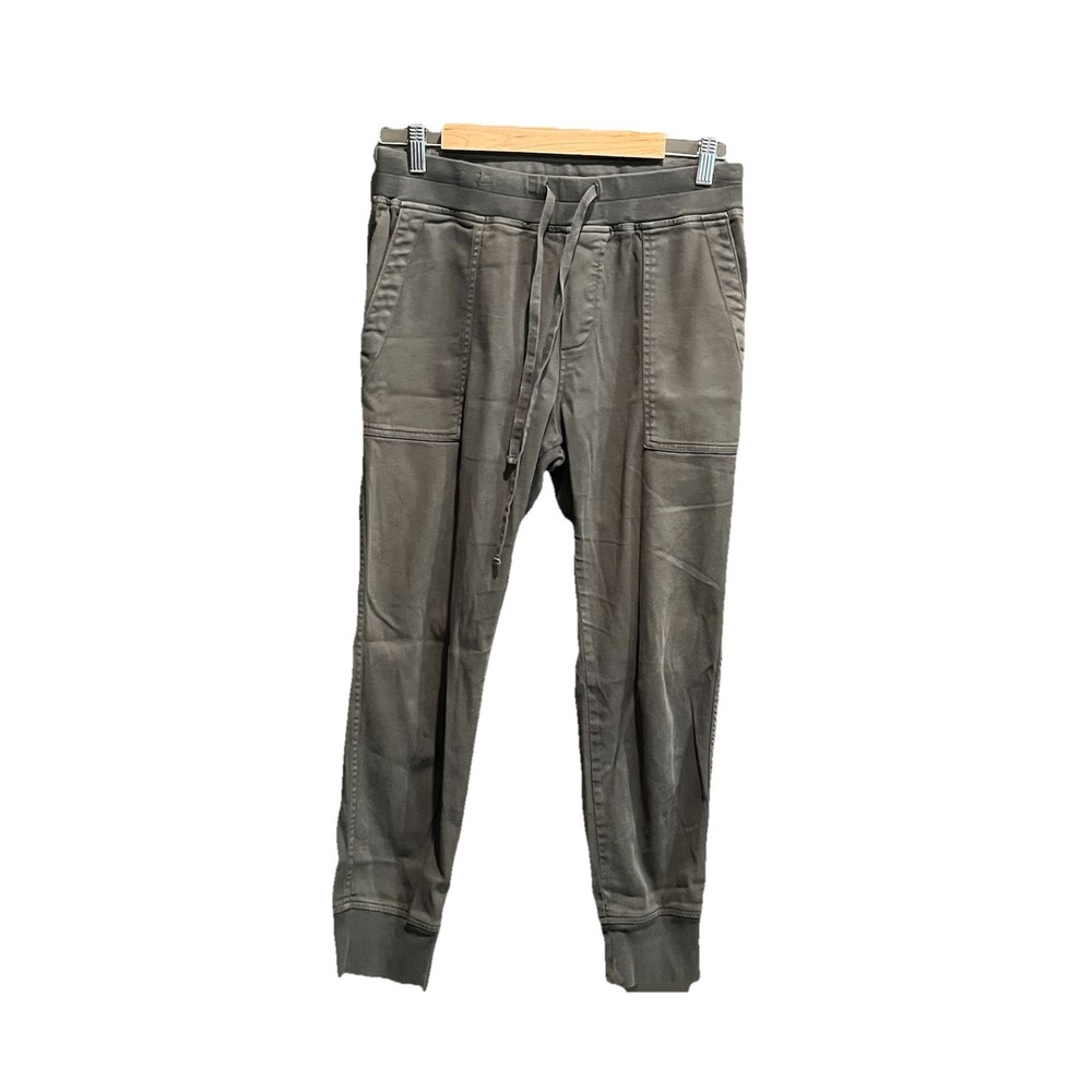 Standard James Perse Green Canvas Pull On Women's Jogger Pants Size 2